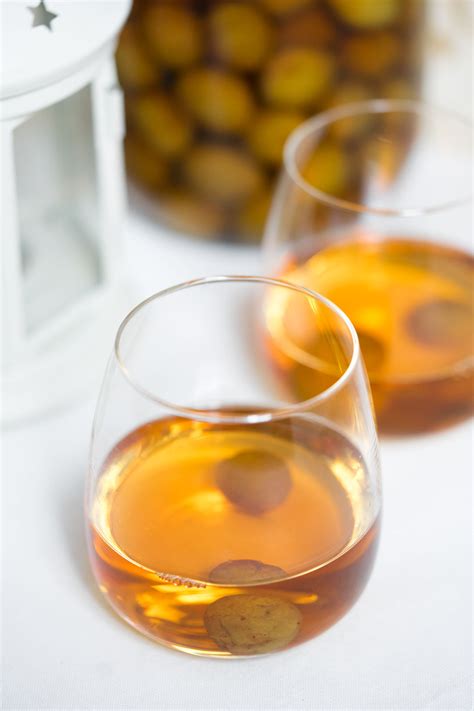Plum Wine (Umeshu) or Japanese Liqueur .